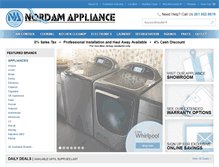 Tablet Screenshot of nordamappliance.com